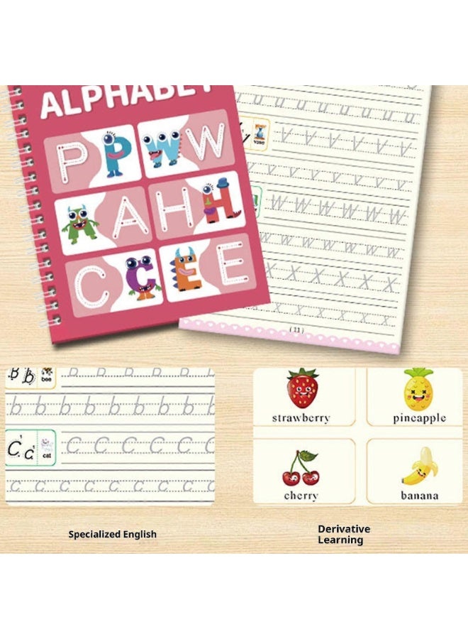 Capstro Calligraphy Practice Book Set for Kids – Tracing Notebooks with Pen Set, Letter & Number Practice for Early Writing Skills, Hands-On Learning Activity with Gift Box - Image 3